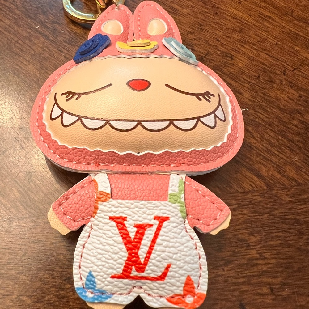 Labubu Fashion Bag Charm With Gold Hardware - Picture 4 of 6